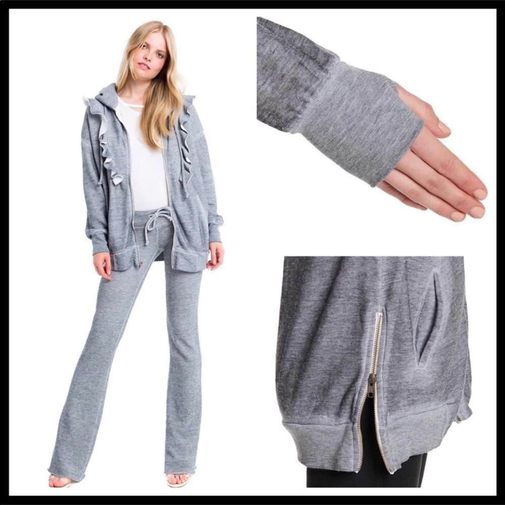 WILDFOX HOODED ZIP HOODIE JACKET - Picture 2 of 7
